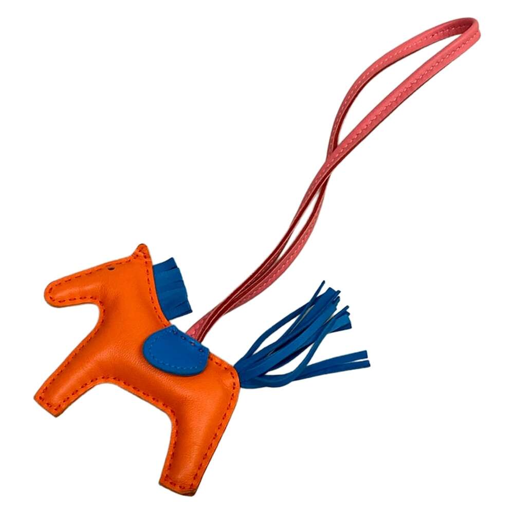Hermès Rodeo Charm PM Bag Charm Orange Poppy Blue Zanzibar Rose Azalee
